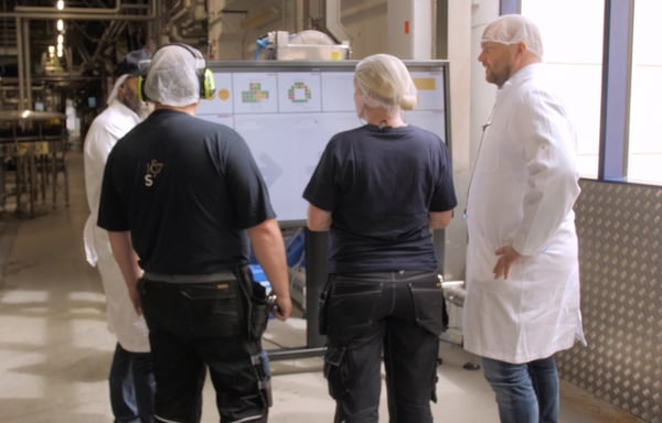 large screen beverage production